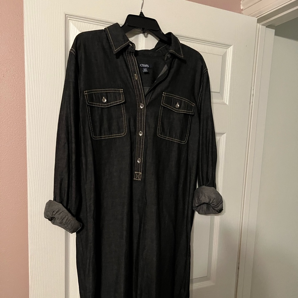 Chaps dark denim dress. Size extra large women.